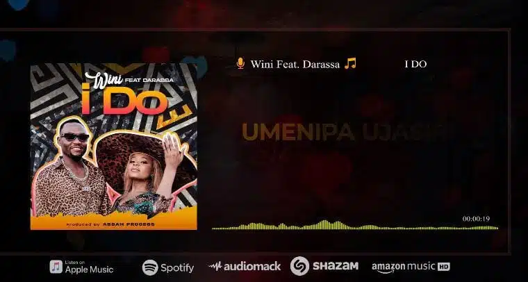 VIDEO: Wini Ft. Darassa - I Do (Lyrics Visualizer) (Mp4 Download)