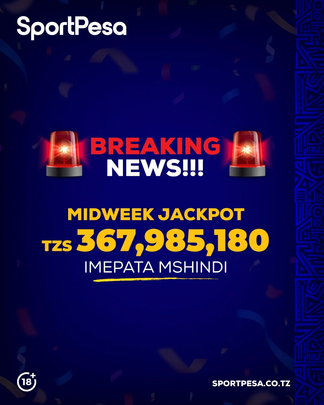 Kutoka Arusha hadi Dar, SportPesa Midweek Jackpot inatengeneza hadithi za milionea kila wiki
