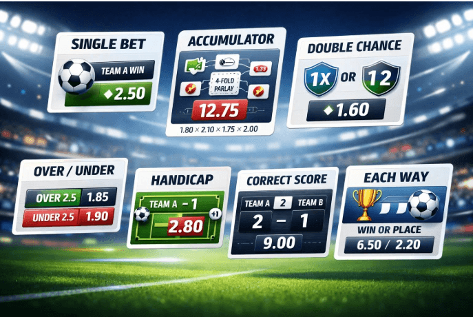 Types of Sports Bets Explained: Different Sports Betting Guide