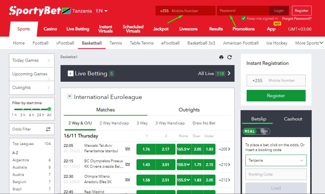 1. SportyBet Tanzania