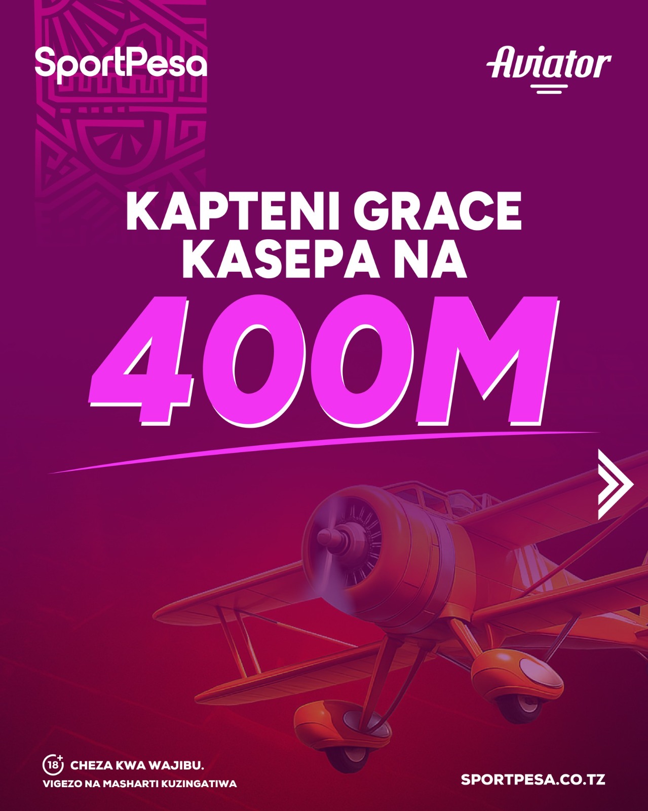 SportPesa Tanzania aviator pays out TZS 400 million in record win